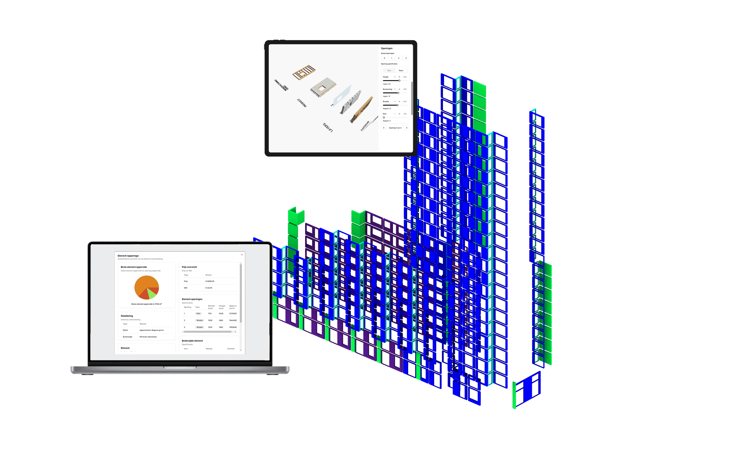 Digitale bouwketen: parametrisch ontworpen gevelelementen met configurator en rapportage